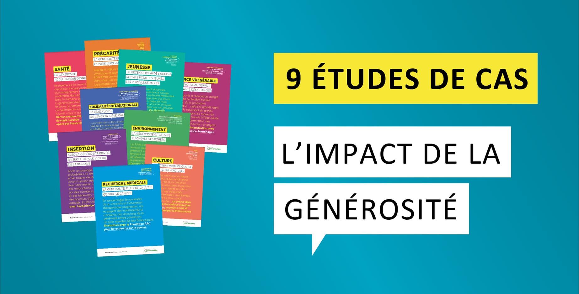 Etude dEtudes sur les impacts des dons - couverturee cas d'impact sur la générosité de France générosités - novembre 2021