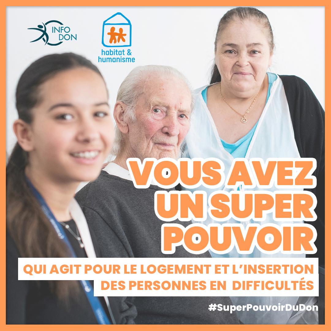 visuel super pouvoir habitat et humanisme pour les droits humains