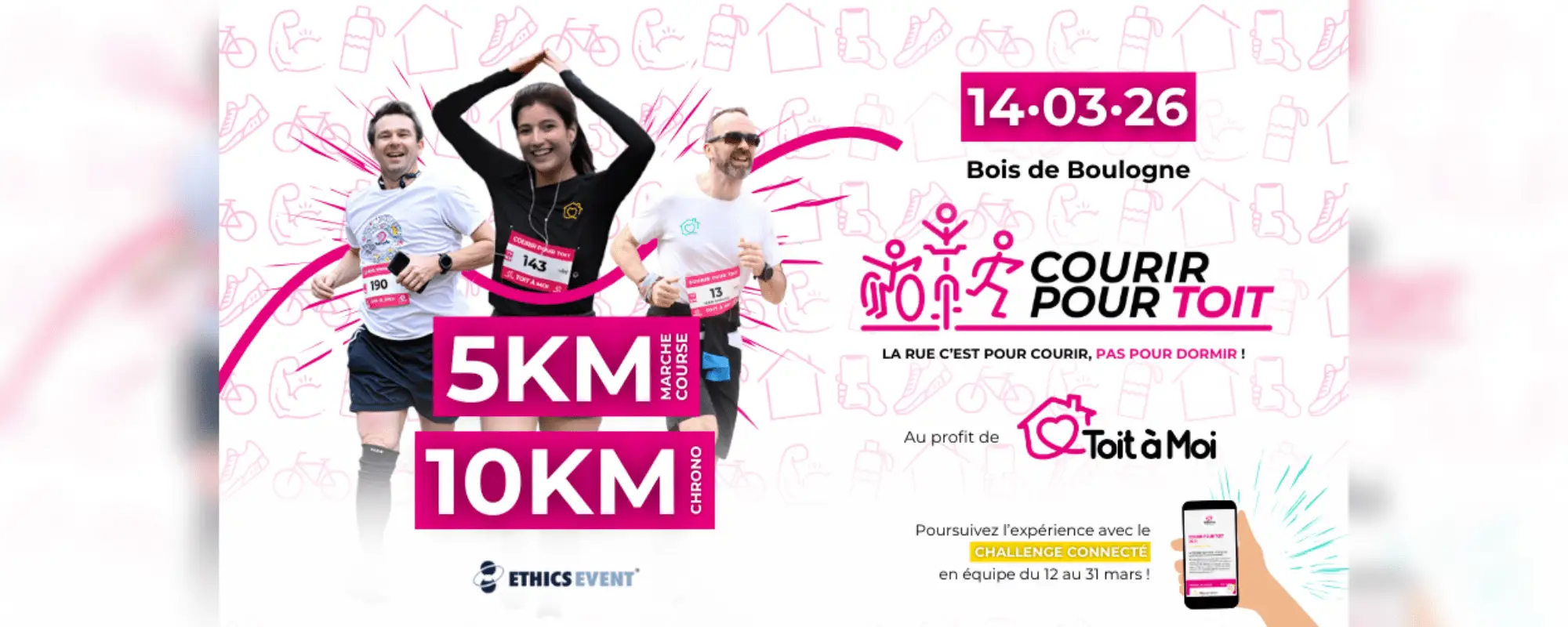 Courir pour toit toit à moi 12 au 31 mars 2026 course solidaire
