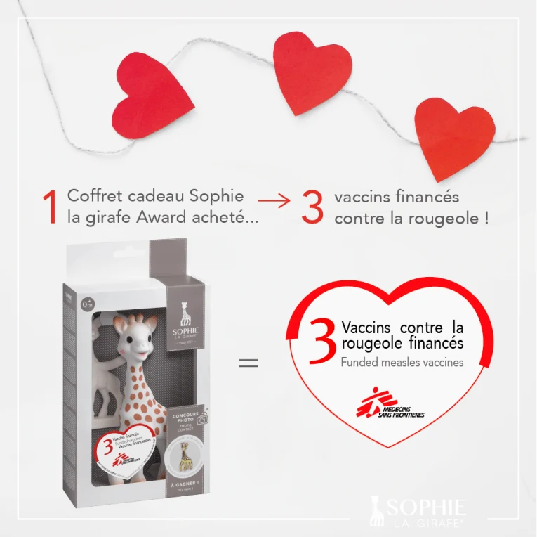 Sophie la girafe x MSF - produit partage