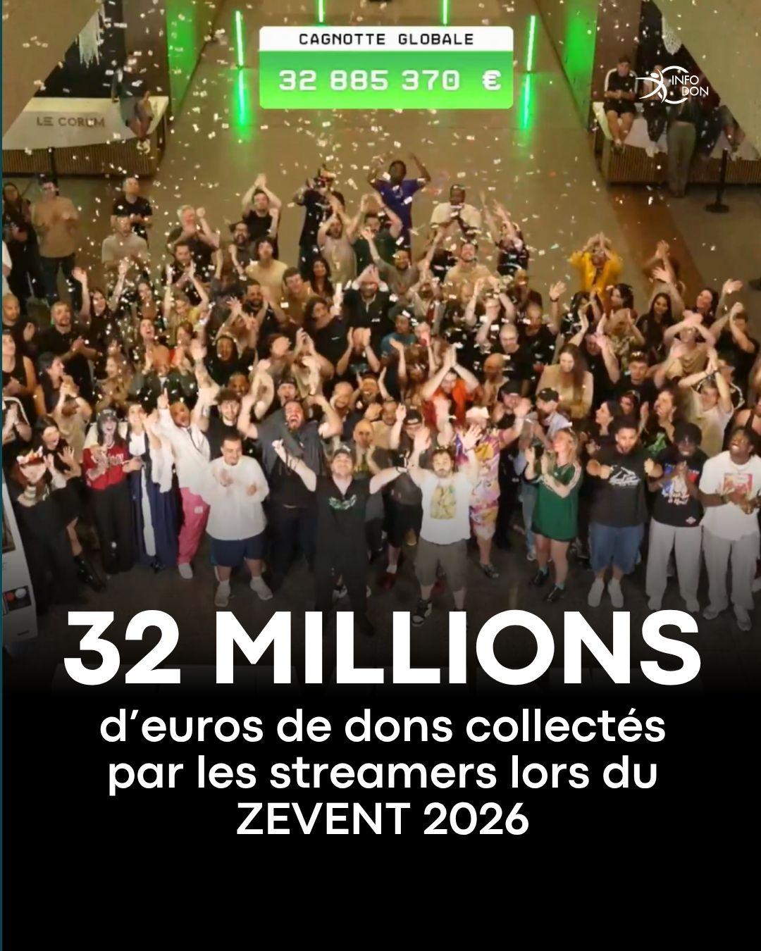 32 millions d'euros de dons collectés par les streamers lors du ZEVENT 2026