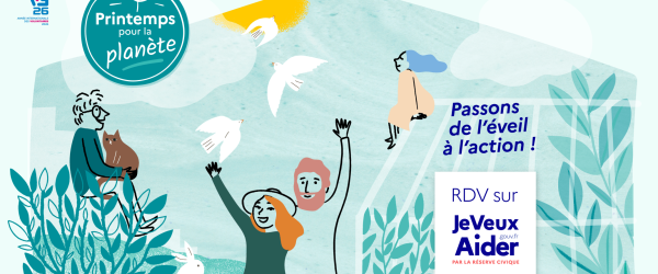 visuel officiel de la campagne Printemps pour la Planète 2026 — © JeVeuxAider.gouv.fr