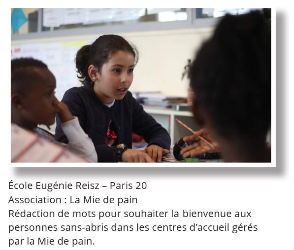 enfants ecole de la philanthropie - apprentissage de la générosité - paris 20