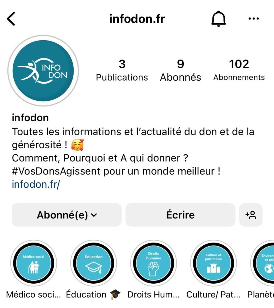 page infodon insta